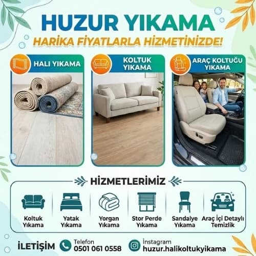 Huzur Halı ve Koltuk Yıkama